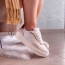 Tênis Flatform Kátia Branco com Detalhes Bronze